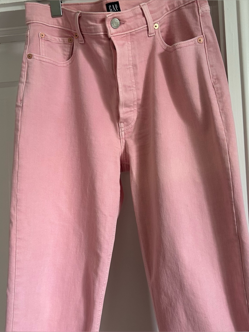 GAP Straight Leg Jeans in Soft Pink - Picture 6 of 8